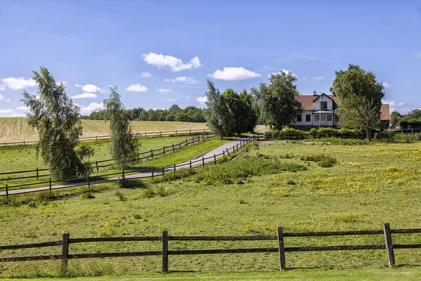 Venkovských švédských farma — Stock fotografie