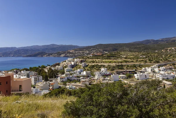 Agios Nikolaos havadan görünümü — Stok fotoğraf