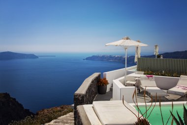 Lüks okyanus görünümü balkon