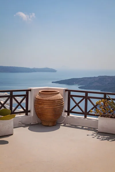 Santorini terrace — Stock Photo, Image