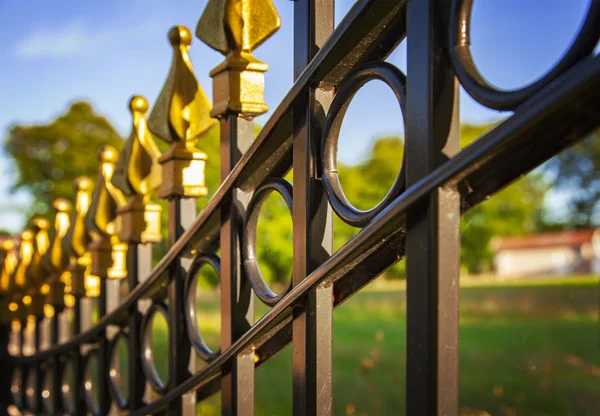 Decorative cast iron fence — Stock Photo, Image