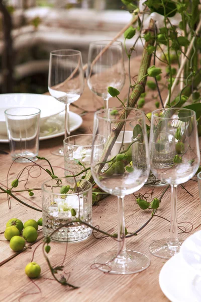 Elegant bohemic table setup — Stock Photo, Image