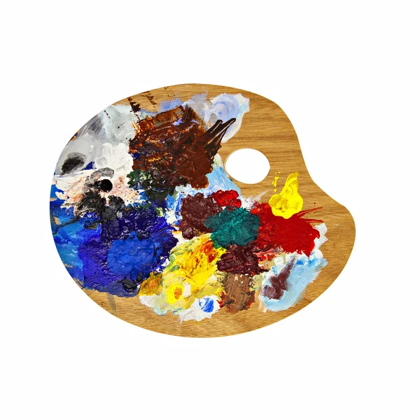 Well used Painters palette — Stock Photo, Image