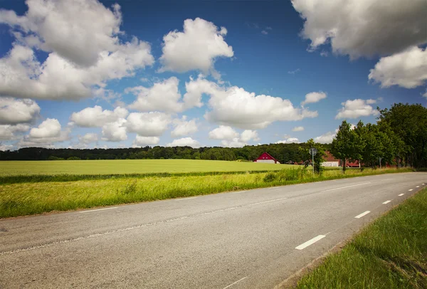 Vidéki táj road — Stock Fotó