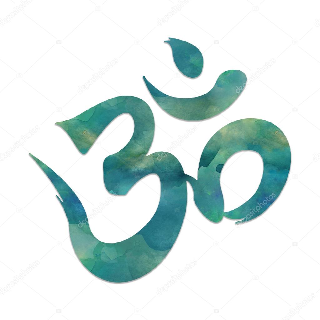 Mantra symbol watercolor