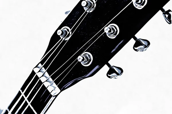 Gitarrenkopf-Illustration — Stockfoto