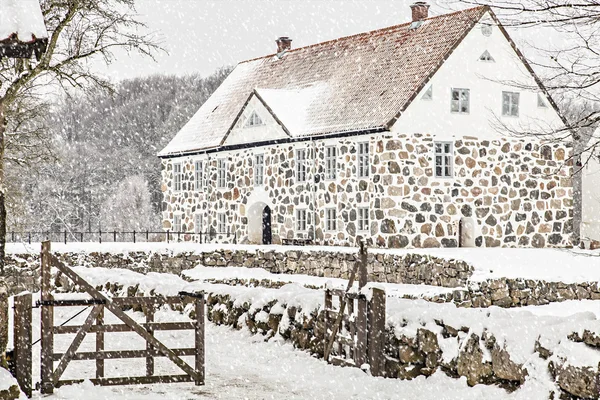 Castillo en la nieve —  Fotos de Stock