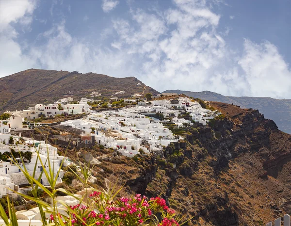 Santorini-Dorflandschaft — Stockfoto
