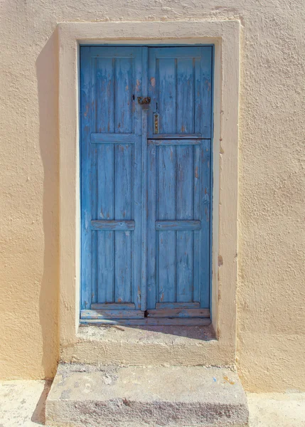 Porta blu in legno — Foto Stock