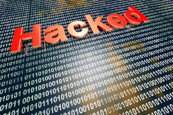 Código digital hackeado — Fotografia de Stock