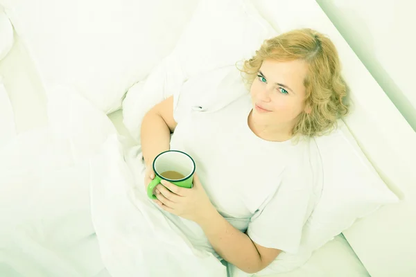 Buenos días Café en la cama — Foto de Stock