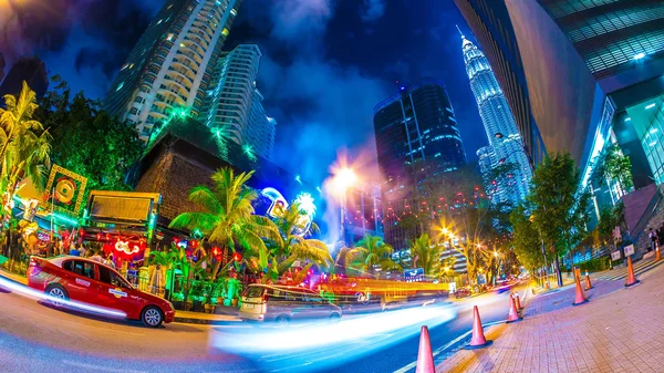 Visa på Kuala Lumpur på natten — Stockfoto