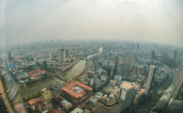 Flygfoto över Ho Chi Minh City — Stockfoto