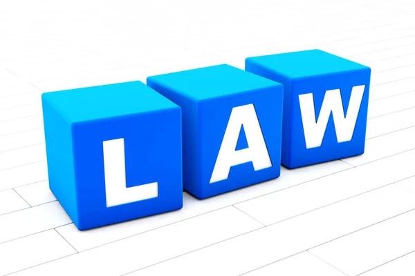 Law word illustration — Stock Photo, Image