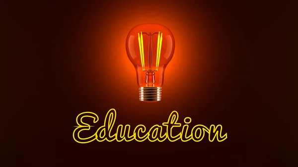 Light Bulb and Education — Stock Photo, Image