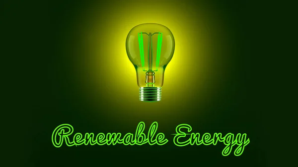 Light Bulb and Renewable Energy — Stock Photo, Image