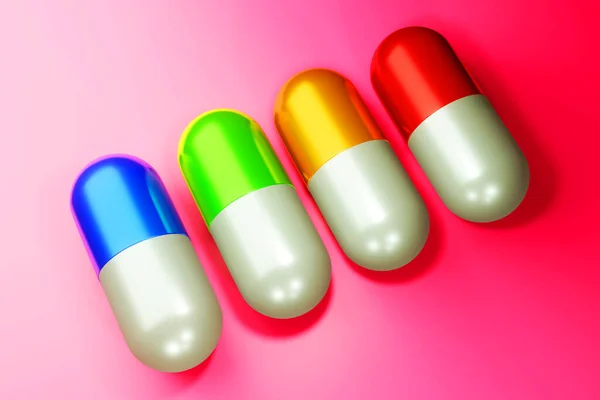 Illustration des capsules pharmaceutiques — Photo