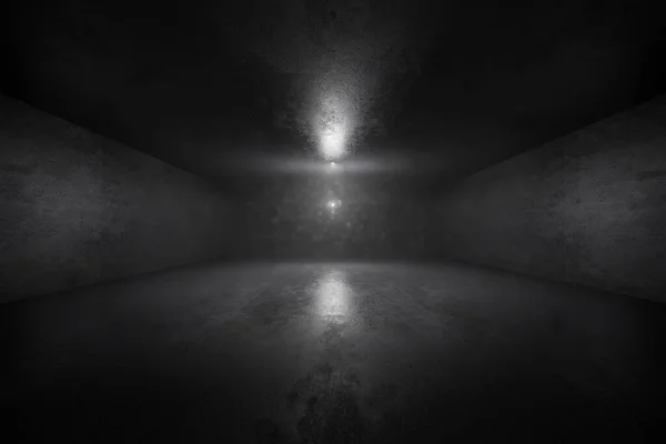 3D ilustrace tmavého interiéru. — Stock fotografie
