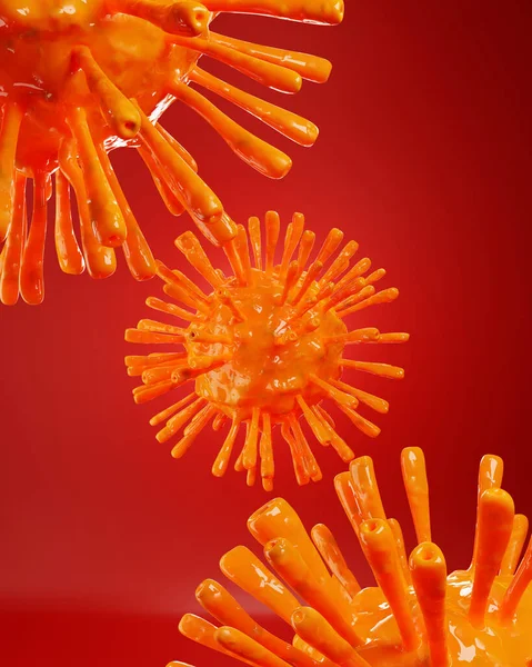 코로나 바이러스 - Covid-19 Virus 3d illustration — 스톡 사진