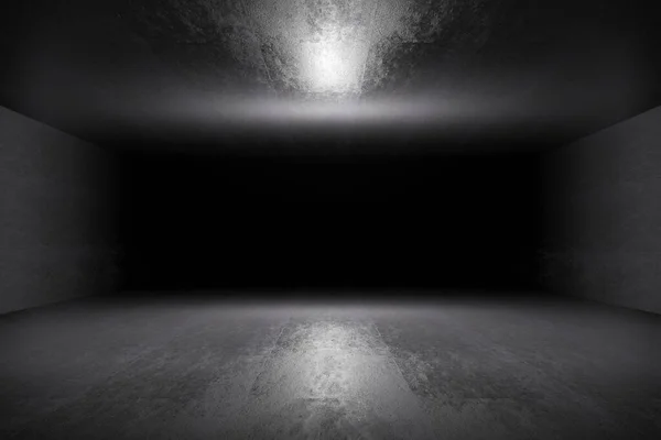 Karanlık bir iç mekanın 3 boyutlu görüntüsü. — Stok fotoğraf