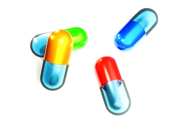Pharmaceutical Capsules Illustration — Stock Photo, Image