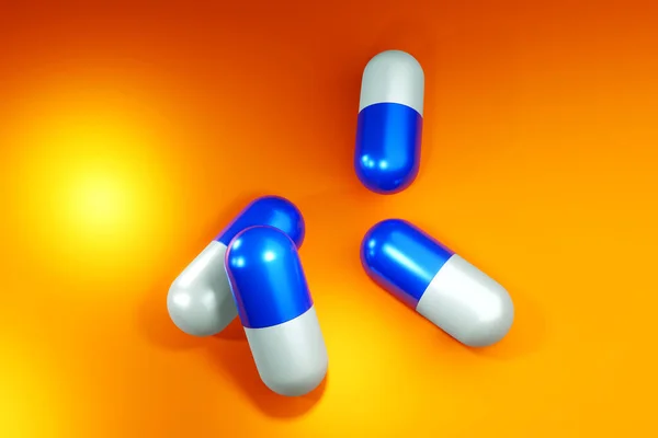 Иллюстрация фармацевтических капсул — стоковое фото