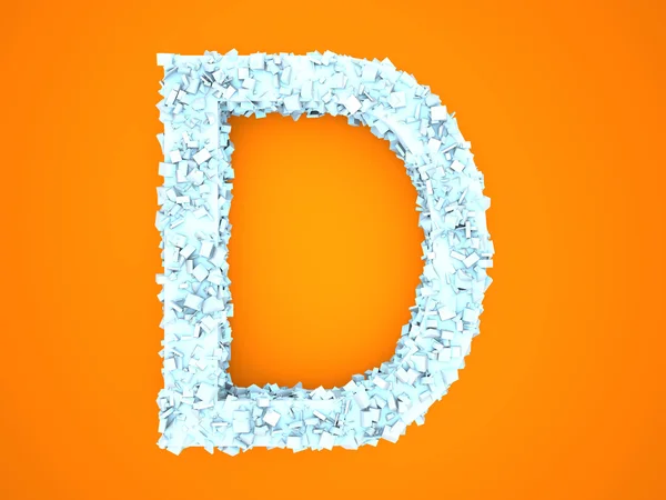 Crystal Letter - D — Stock Photo, Image