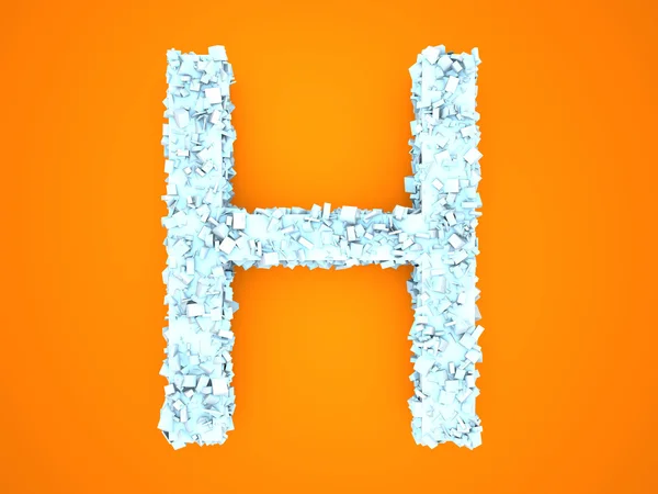 Carta de cristal H — Fotografia de Stock