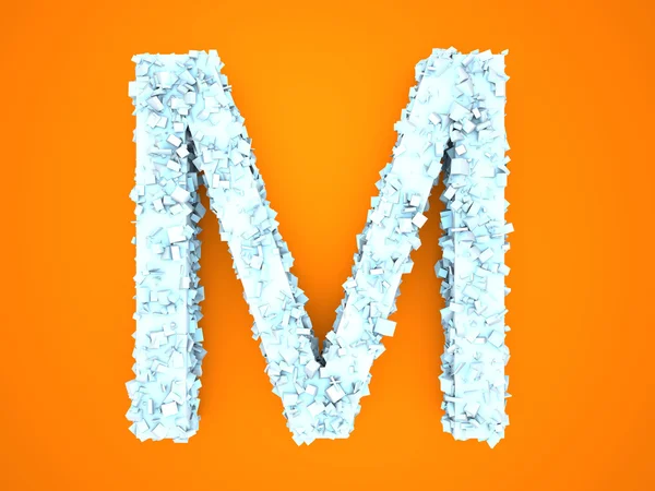 Crystal Letter - M — Stock Photo, Image