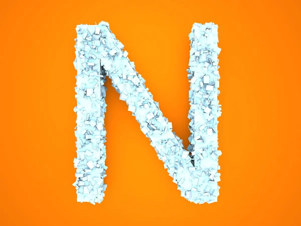 Crystal Letter - N — Stock Photo, Image