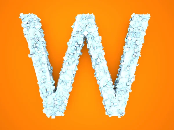 Crystal Letter - W — Stock Photo, Image
