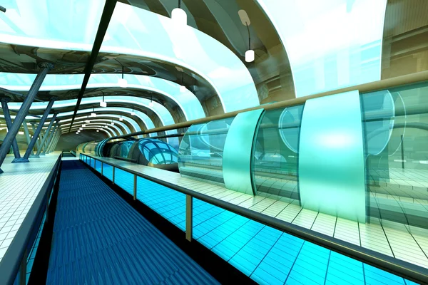 Futuristische U-Bahn-Station — Stockfoto