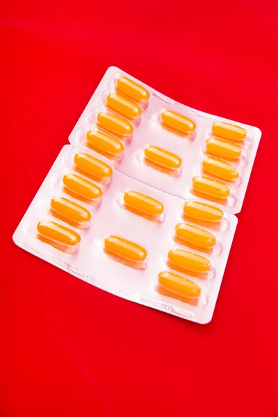 Sárga tabletta — Stock Fotó