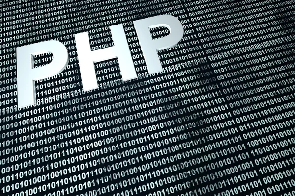 Фон бінарного коду PHP — стокове фото