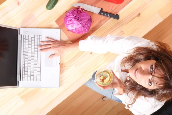 Cocina en Internet — Foto de Stock