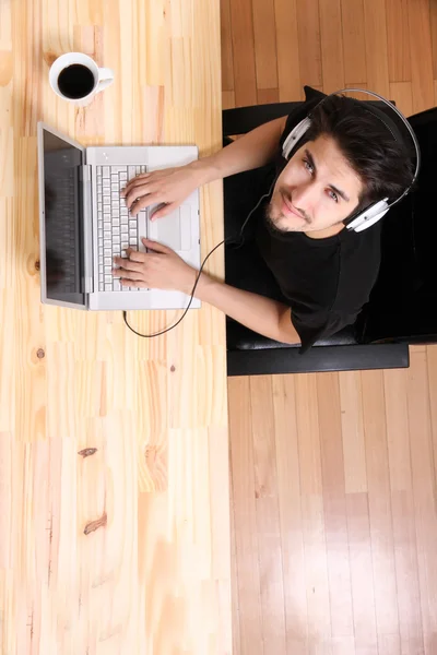 Kopfhörer-Büro — Stockfoto