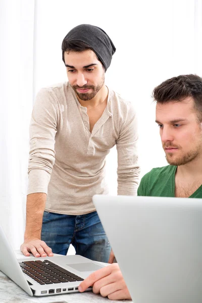 Colleagues working together in the office — Stock Photo, Image