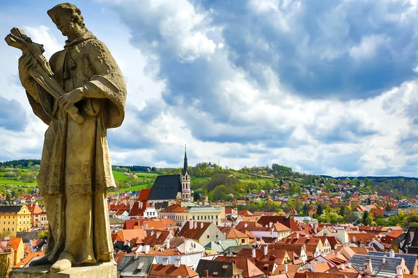 Widok na Krumlov w Czechach — Zdjęcie stockowe