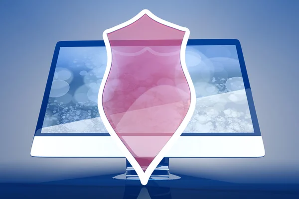 A protected and shielded all in one computer — Stock Photo, Image