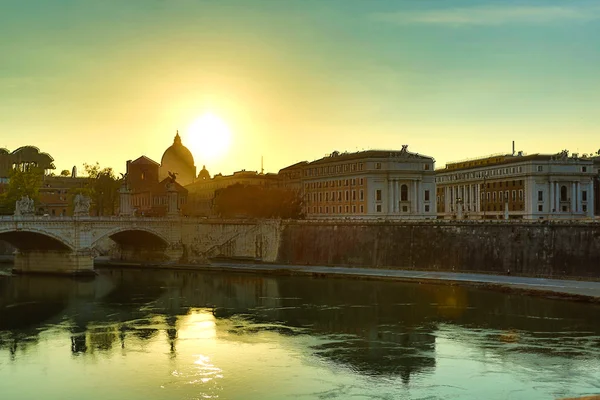Západ slunce nad Řím — Stock fotografie