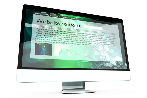 All in one Computer showing a generic website — Stock Photo, Image