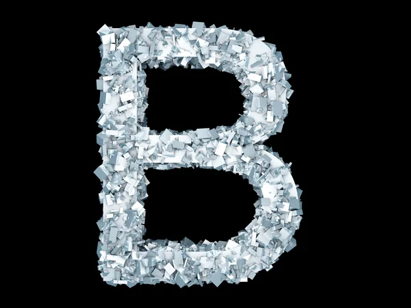 Eingefrorene Buchstaben - b — Stockfoto