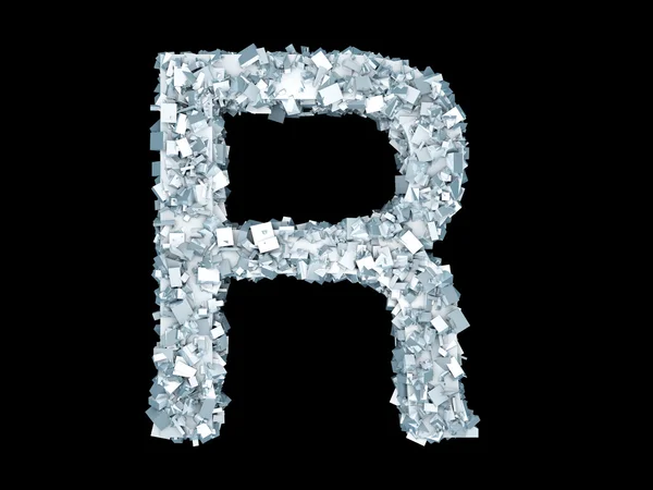 Bevroren letter - r — Stockfoto