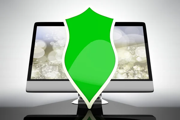 A protected and shielded all in one computer — Stock Photo, Image