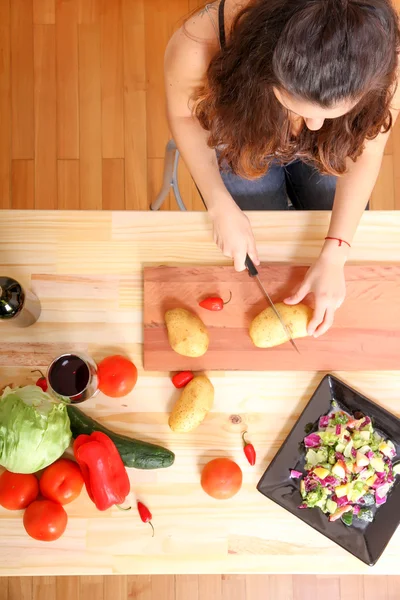 Cooking Vegetarian — Stock Photo, Image