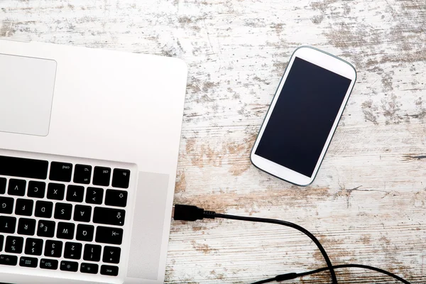 Smartphone and Laptop — Stock Photo, Image