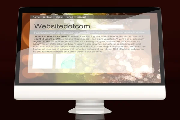 All in one Computer showing a generic website — Stock Photo, Image