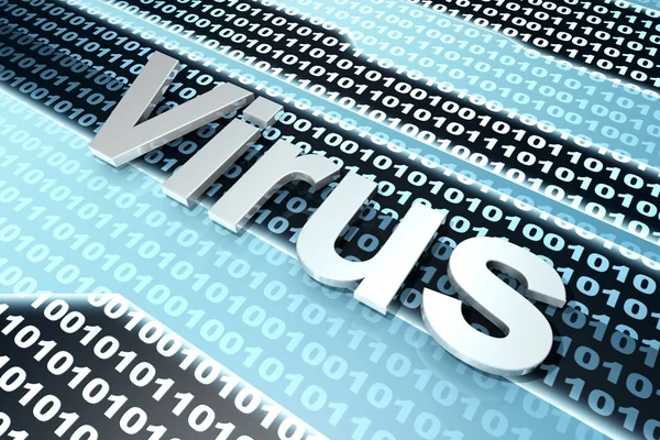 Computer virus in digital code — Stock Photo, Image