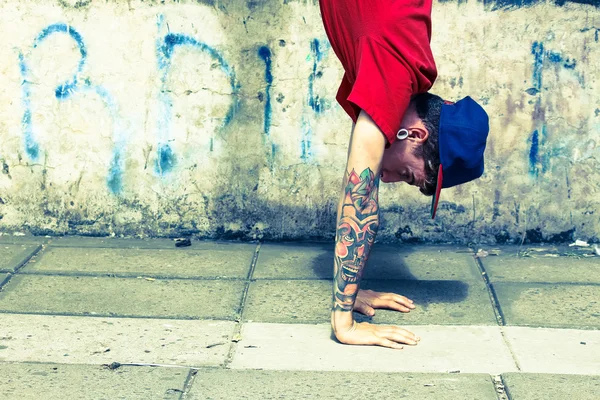 Primer plano vertical breakdance — Foto de Stock