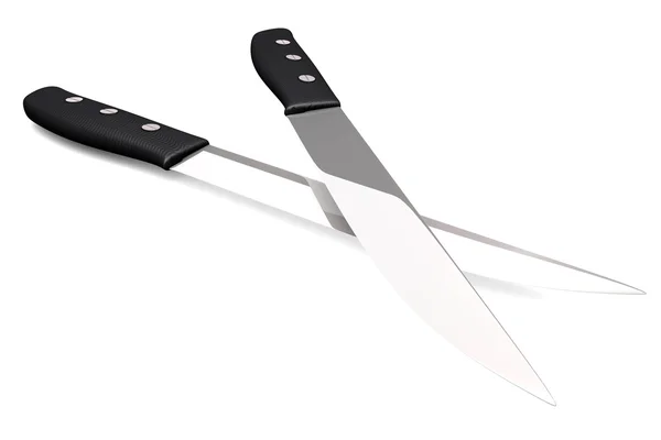 Duas facas cruzadas — Fotografia de Stock